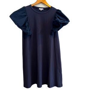 TCEC Navy Ruffled Sleeve T-Shirt Mini Dress Size Large